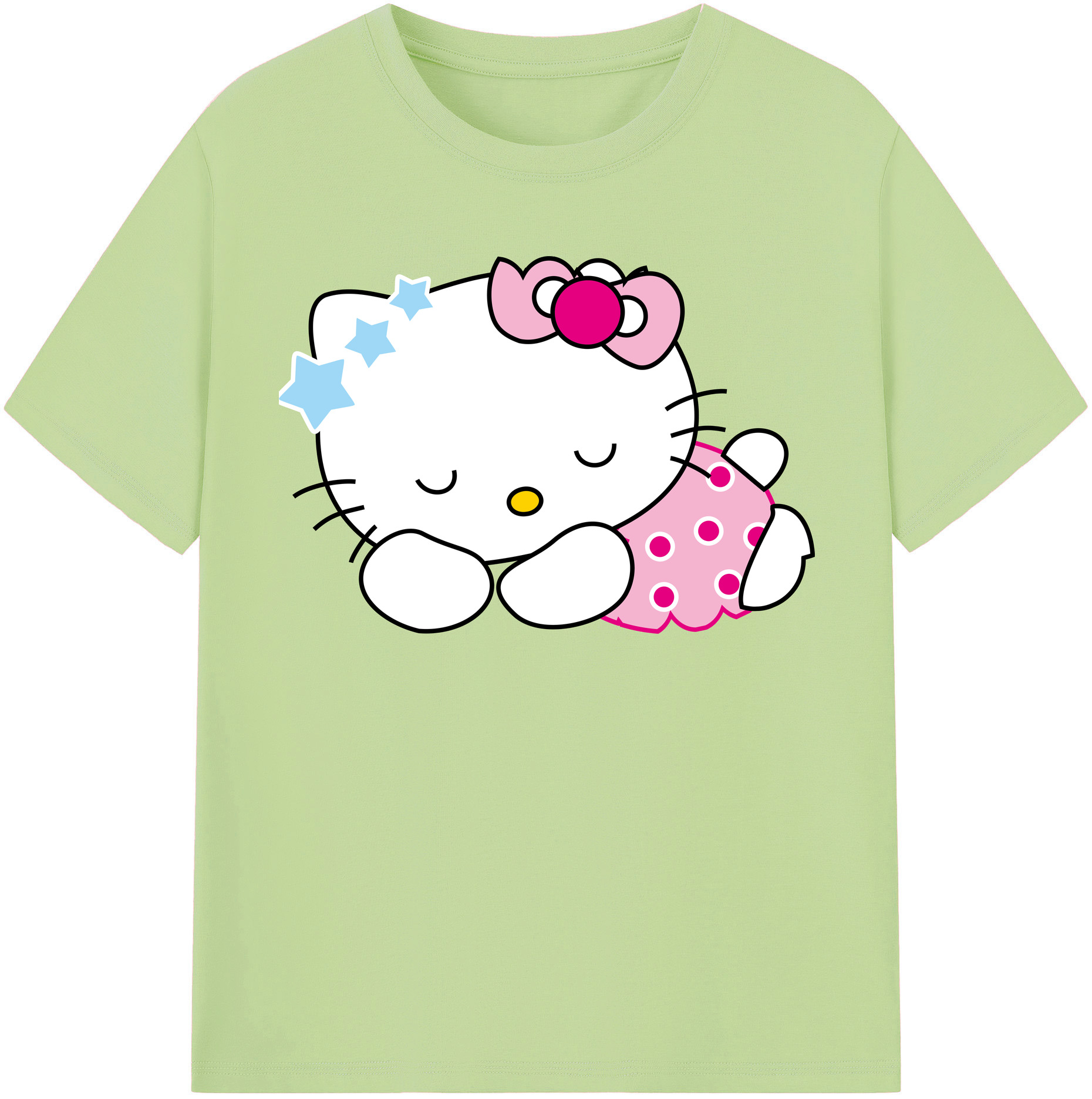 （画像用） Hello Kitty ハローキティ 綿100％半袖Tシャツ（フロントプリント）